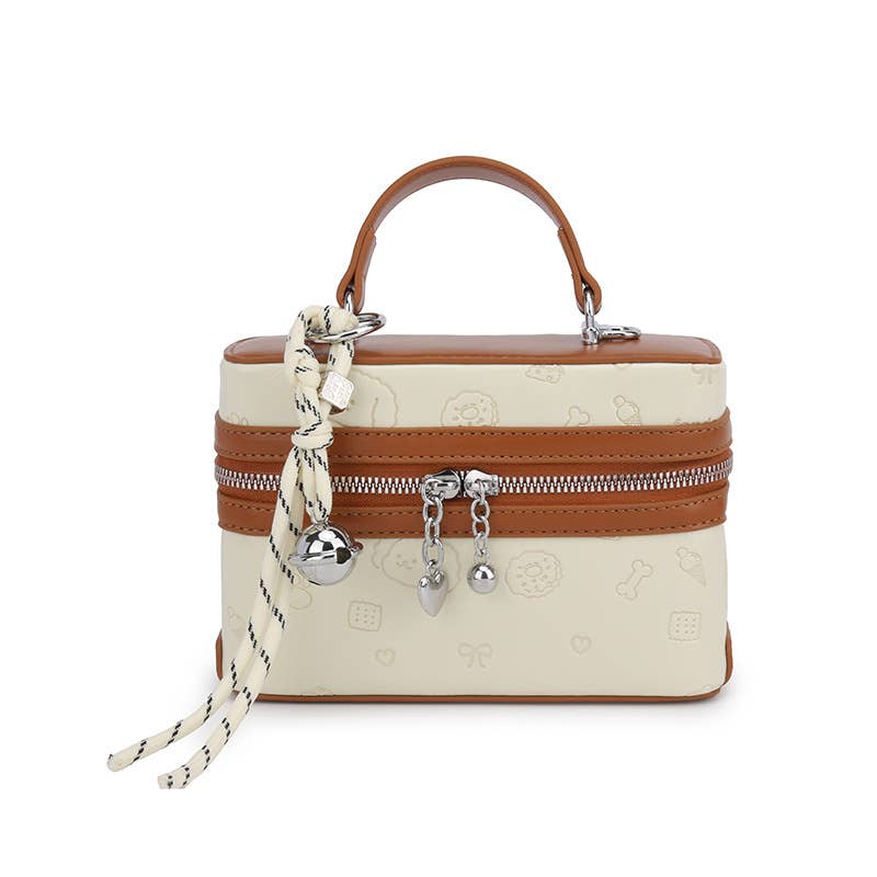 color-blocking versatile single-shoulder box bag