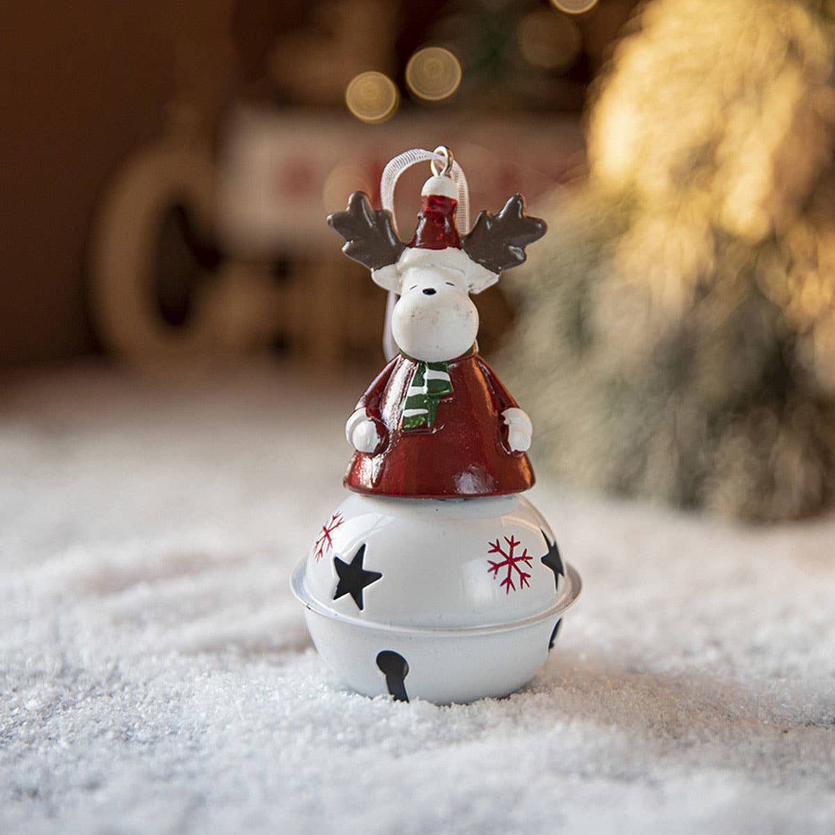 CWMM10396_CHRISTMAS PAINTED BELL SNOWMAN ORNAMENT DECOR