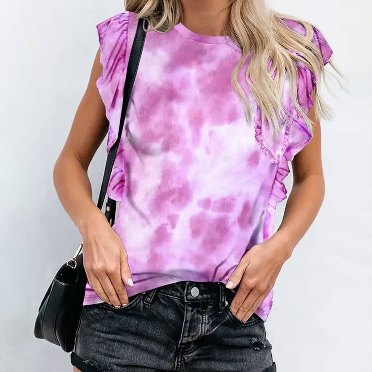 WOMEN LOOSE THIN CREW NECK TOP_CWTSTS0251