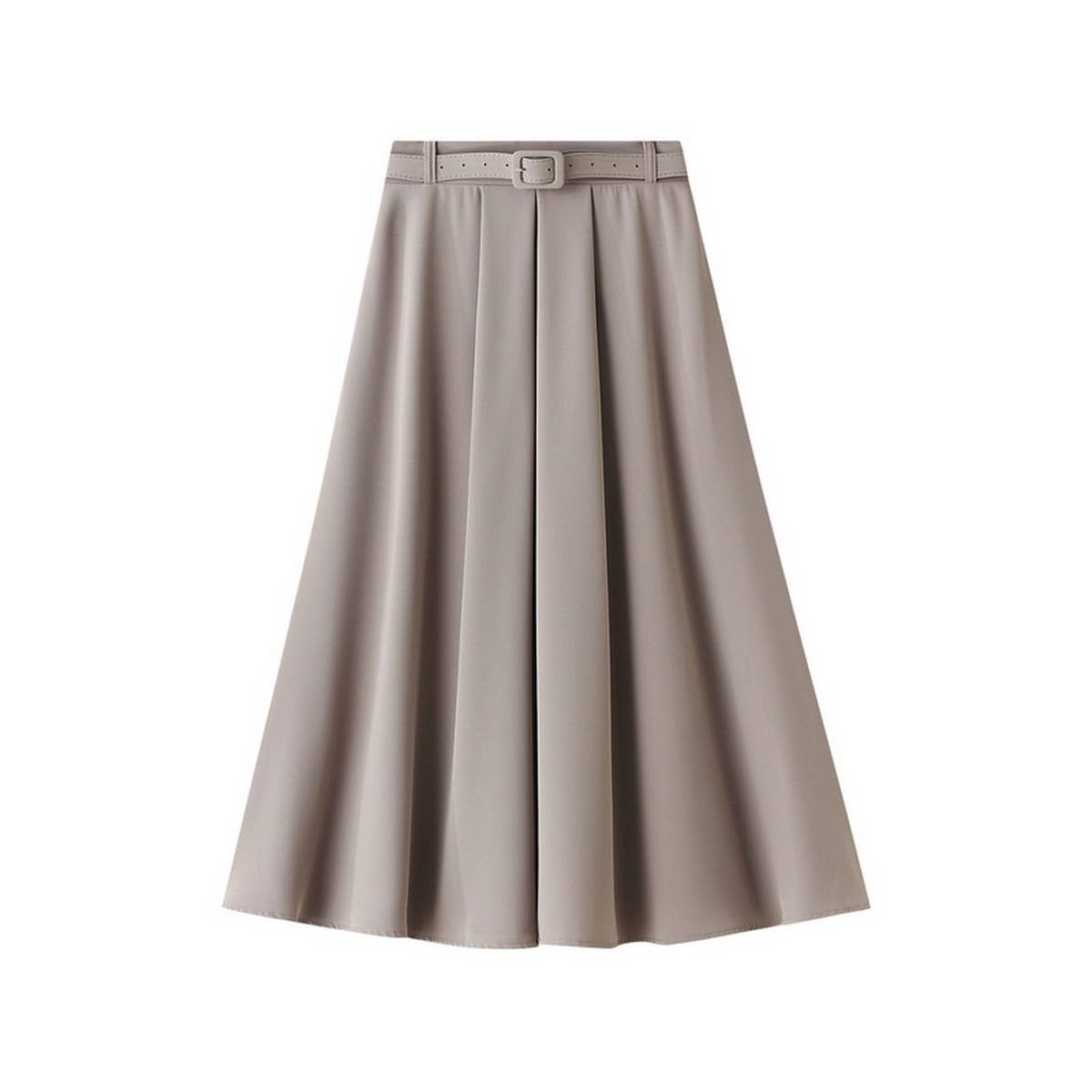 RETRO HIGH WAIST A-LINE SKIRT SLIM SKIRT WITH BELT_CWBMS0307