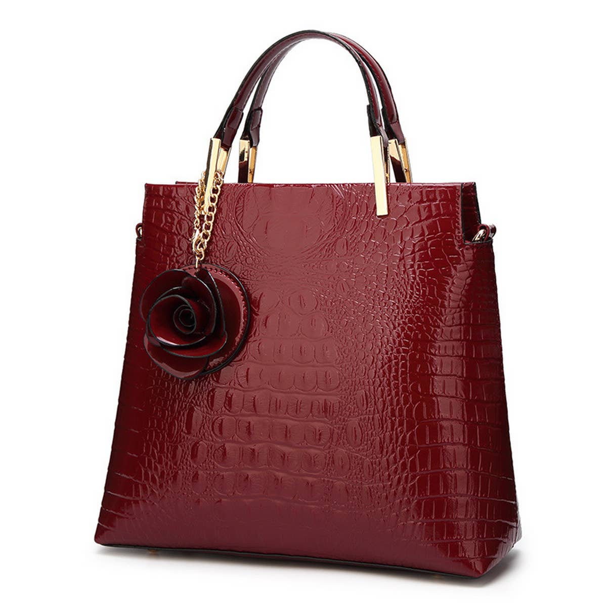 2024 NEW PATENT LEATHER CROCODILE PATTERN HANDBAG_CWAB2641