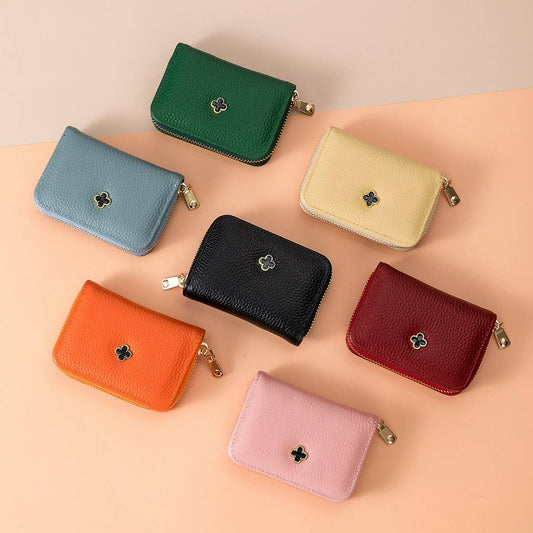 SMALL HEAD LAYER COWHIDE LEATHER PICKUP CARD BAG_CWAB3875