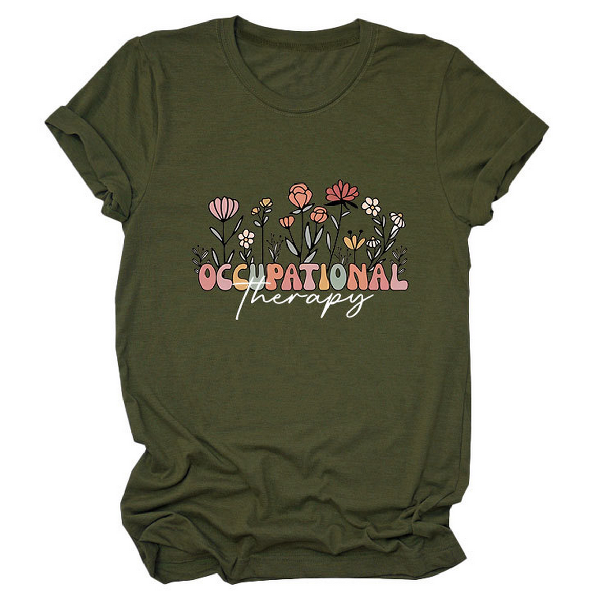 Casual Crew Neck Tee ??Occupational Therapy Theme_CWTTS1531