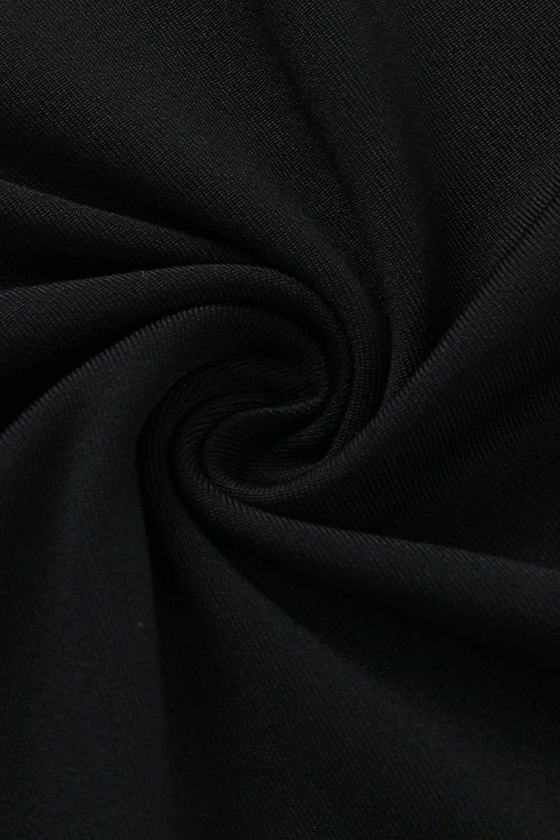 CWDHL0637_HALTER NECK CAMISOLE SLIM CUTOUT DRESS