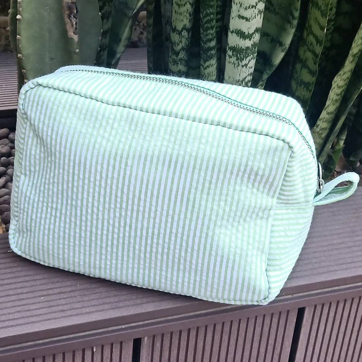 STRIPED WASH BAG TRAVEL WATERPROOF STORAGE BAG_CWAB1395