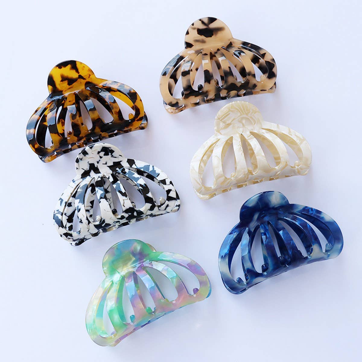 Pumpkin Hair Claw, 8.8cm Large Retro French Clip_CWAHA2610