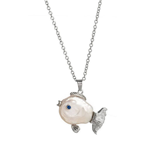 Clownfish & Pearl Necklace ? Ocean Kiss Pendant