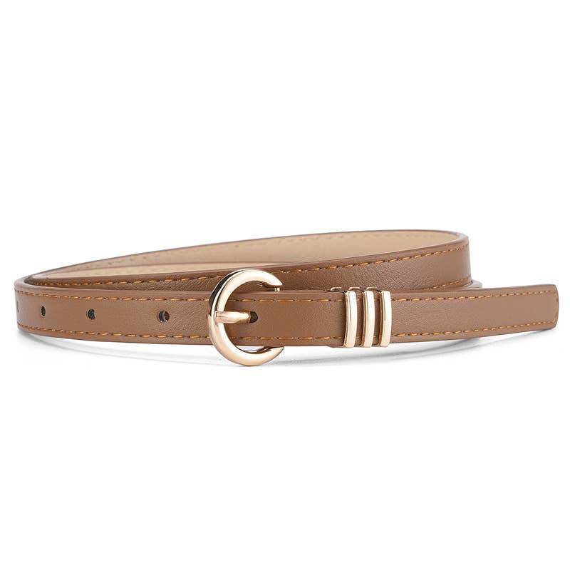 Fashionable retro and simple faux leather belt