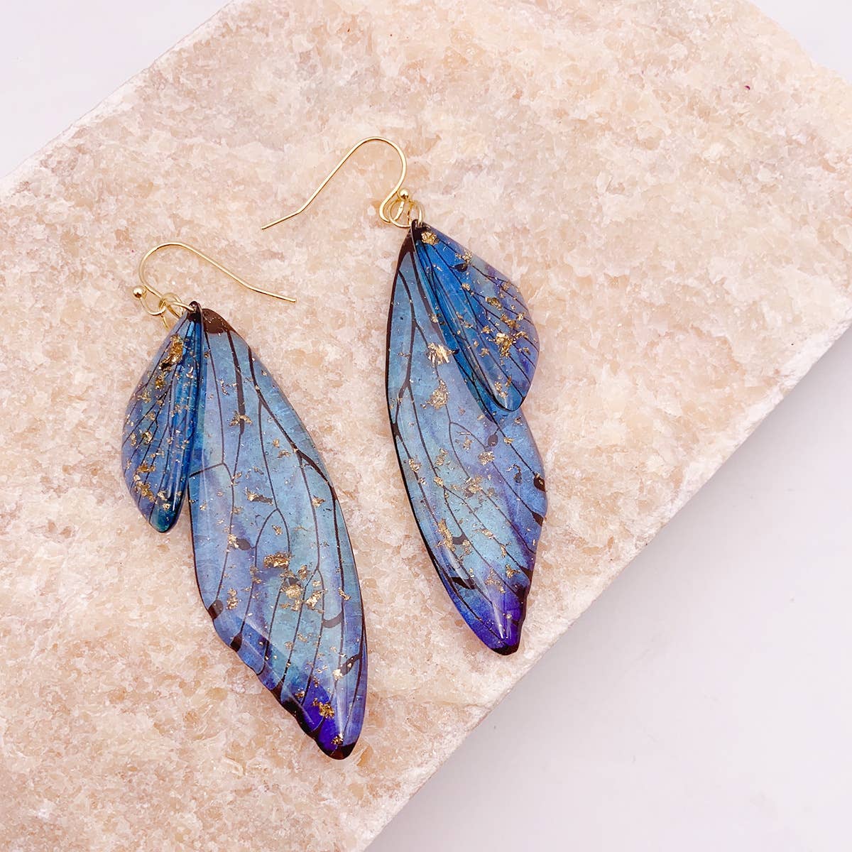 S925 Silver Cicada Wing Wing Butterfly Earrings