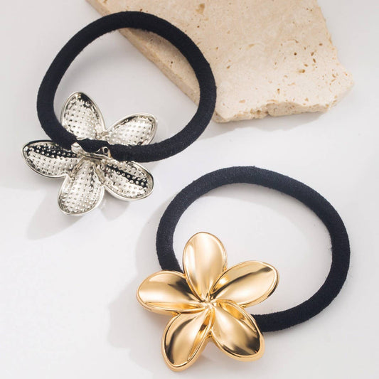 New Minimalist Flower Hair Tie for Ponytails
