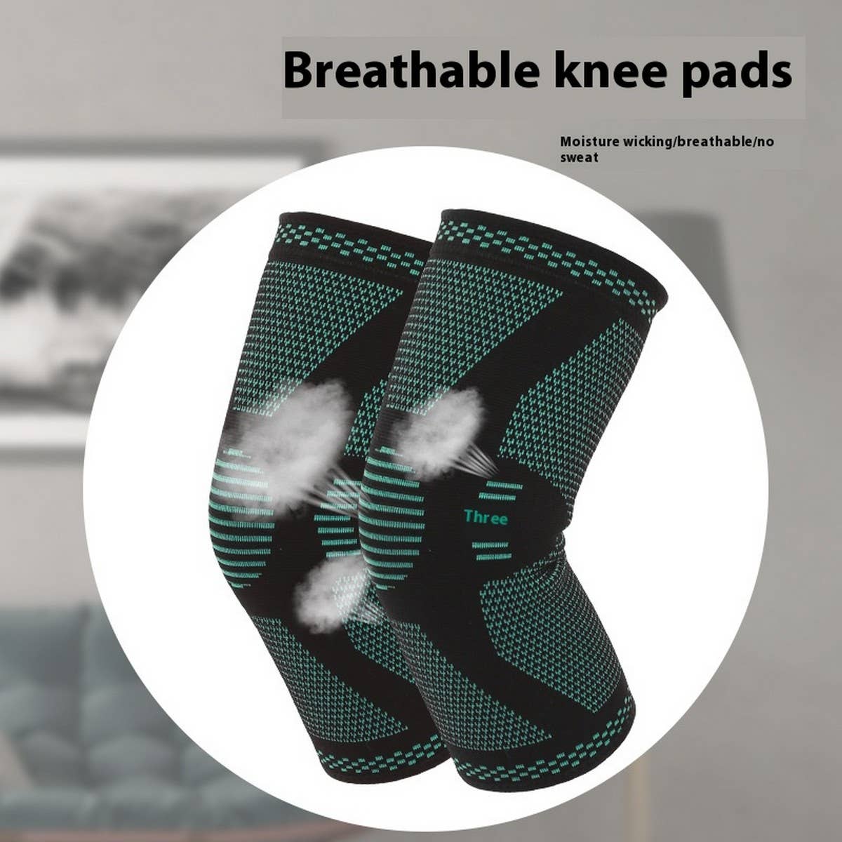 Elastic Knee Brace with Double Wave Non-Slip Grip