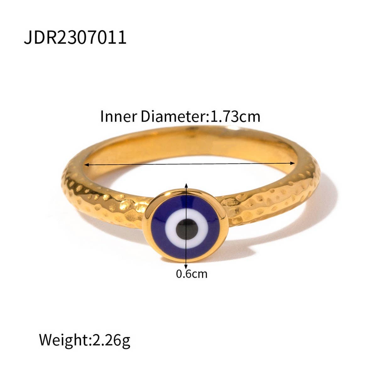 DEVIL'S EYE BLUE EYES RING  RING NON-FADING