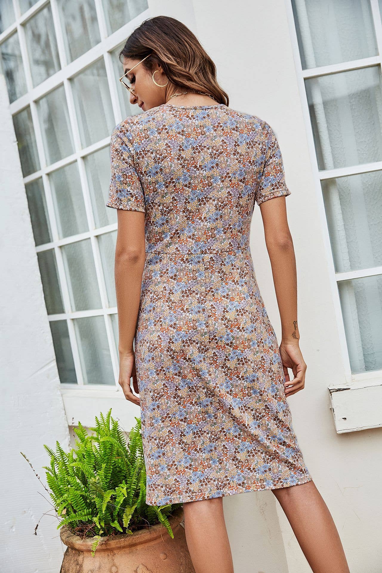 SEXY V-NECK ELEGANT DOUBLE SPLIT DRESS