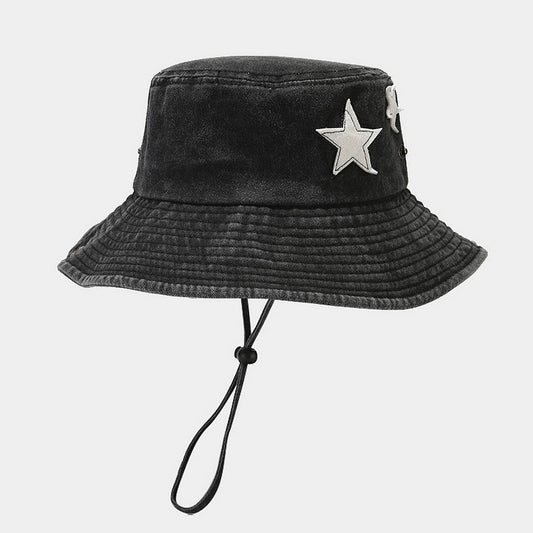 Vintage Star Washed Cowboy Sun Hat for Outdoors_CWAH3802