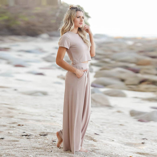 Two-piece short-sleeved T-shirt long pants set