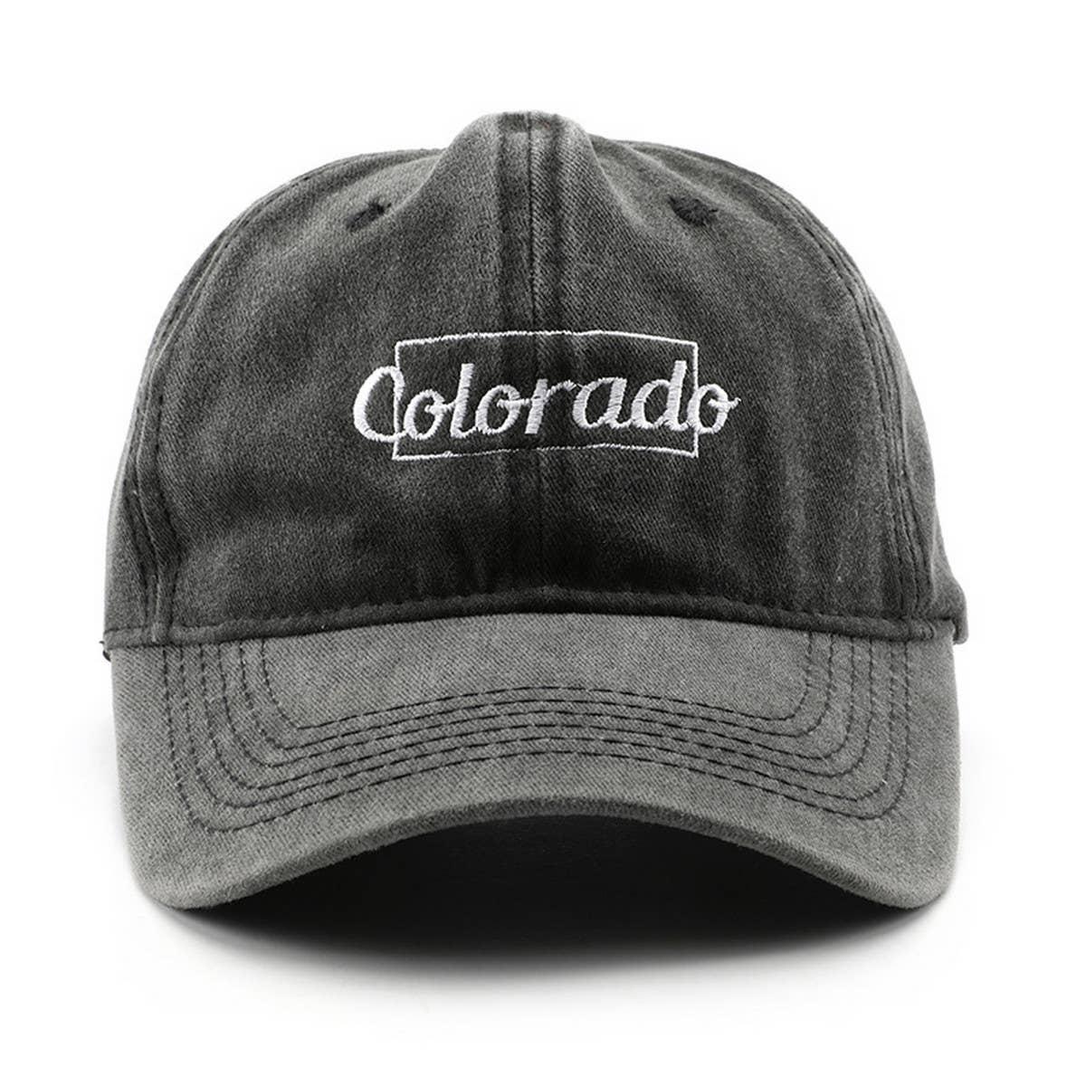 CWAH3241_SOLID COLOR LETTER EMBROIDERED BASEBALL CAP