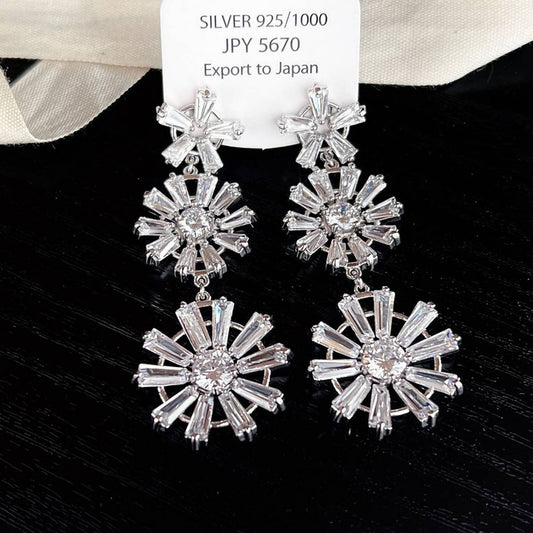 ZIRCON SNOWFLAKE TASSEL EARRINGS_CWAJE1313