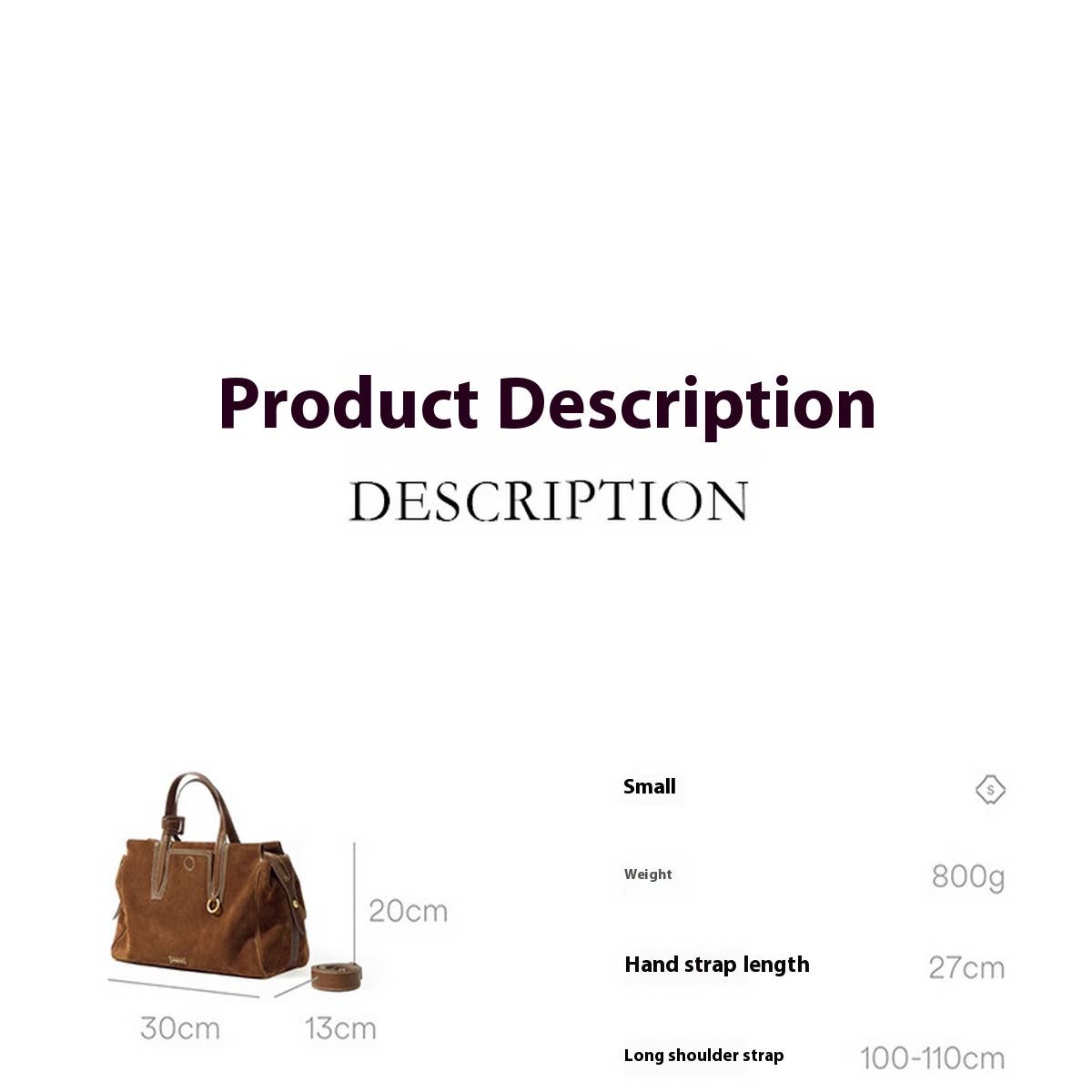 Suede Travel Bag ??Vintage Boston Shoulder Purse_CWAB5330