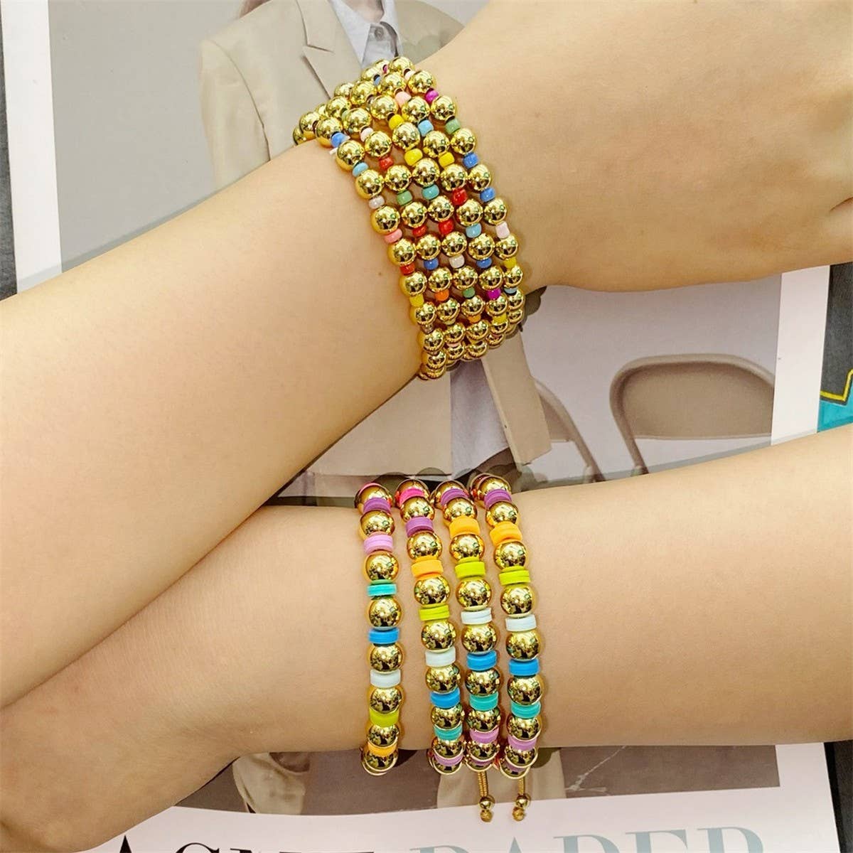 CWAJE4561_HEAVY METAL PUNK ROUND BIKER BRACELET