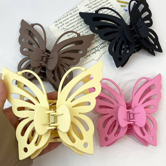 Frosted Acrylic Butterfly Claw Clip for Women