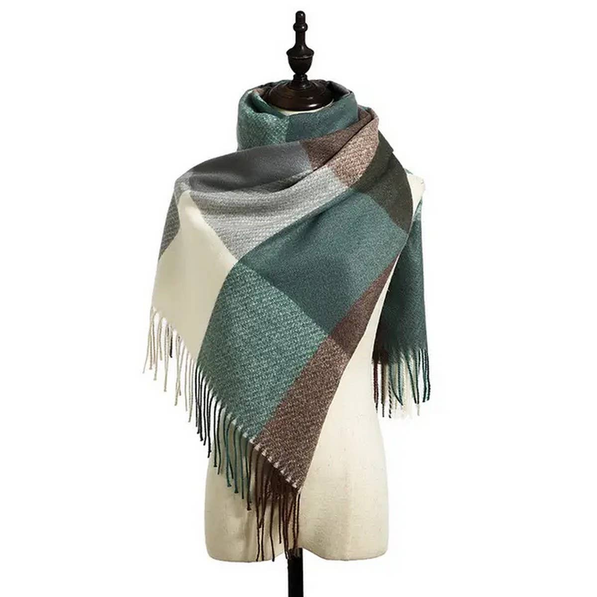 AUTUMN WINTER PLAID  THICK SHAWL SCARF_CWASC0176