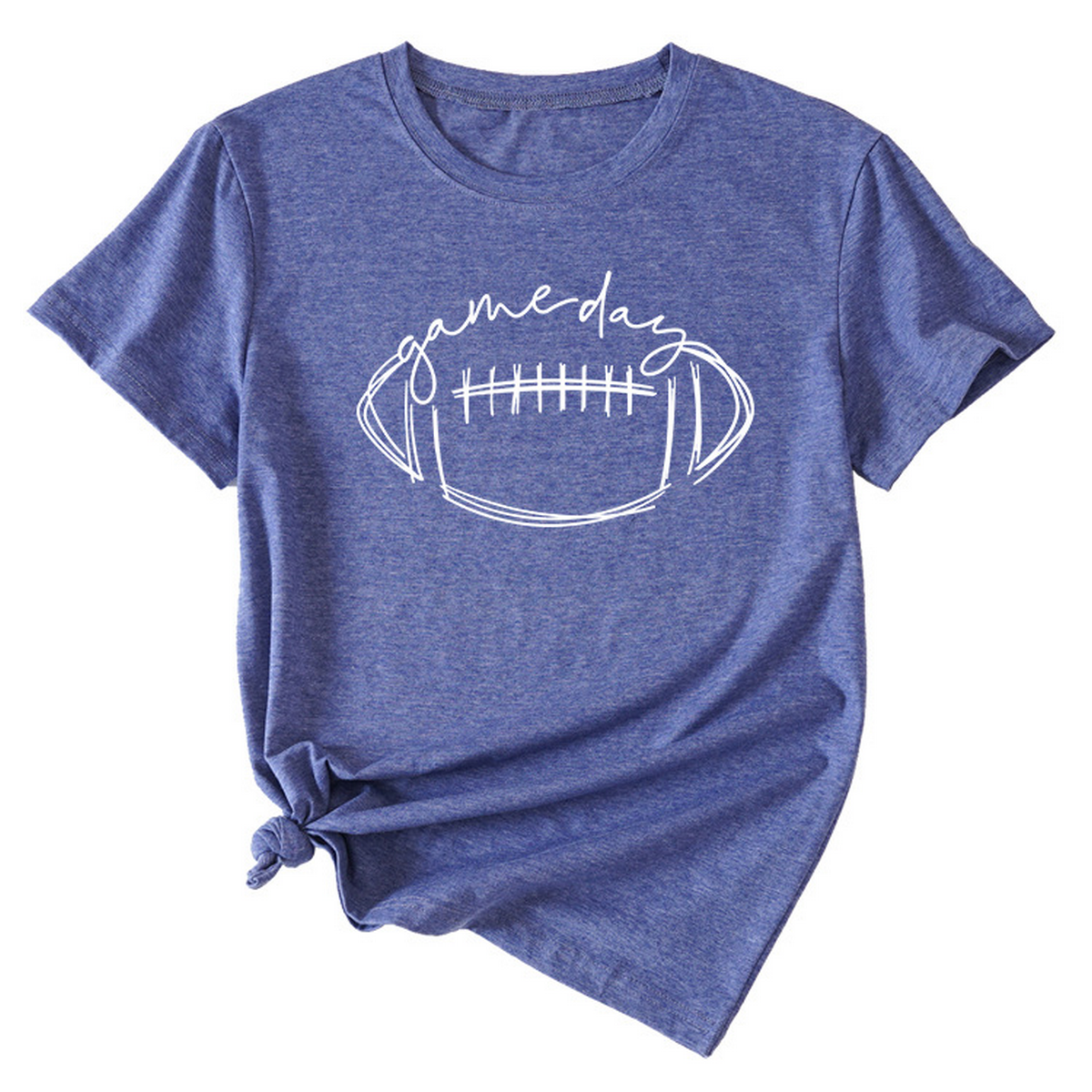 Women??¢s Casual Tee with Fun Football Print_CWDSD8368