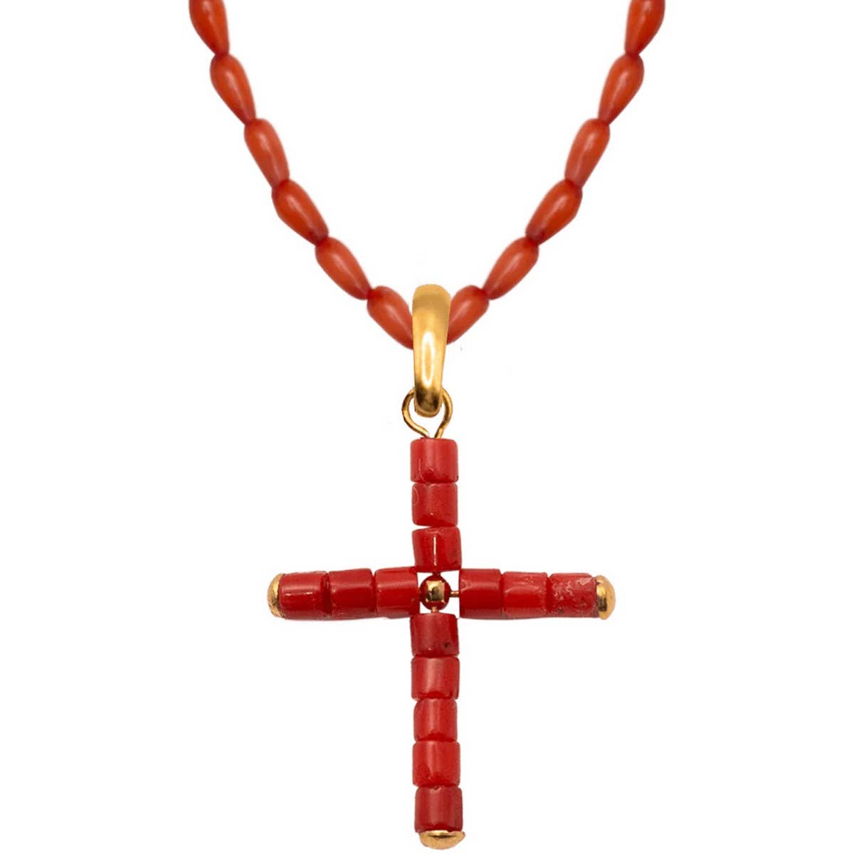 Gold Ocean Charms Necklace ? Fish & Shell Beads