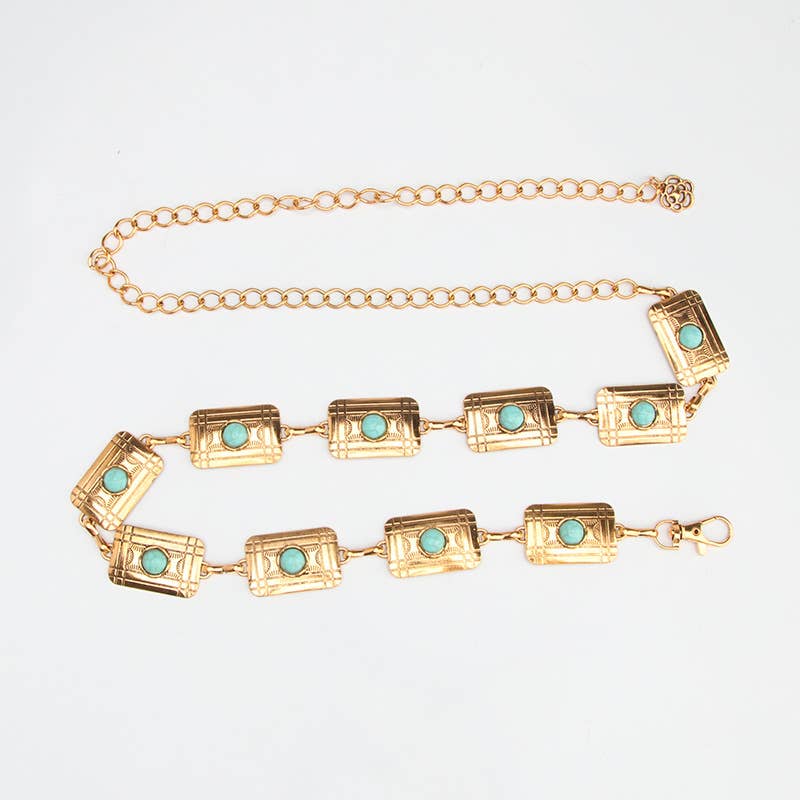 Fashionable and versatile patterned waist chain