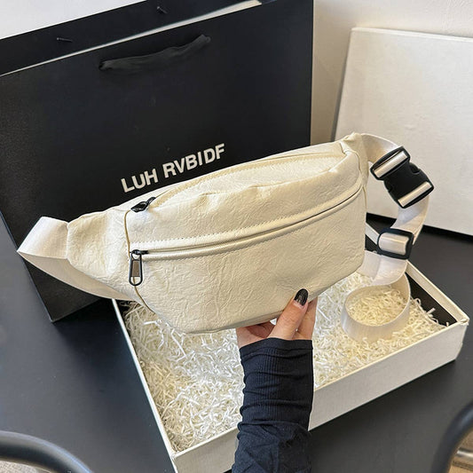 SIMPLE SOLID COLOR CROSSBODY BAG WAIST BAG_CWAB2072