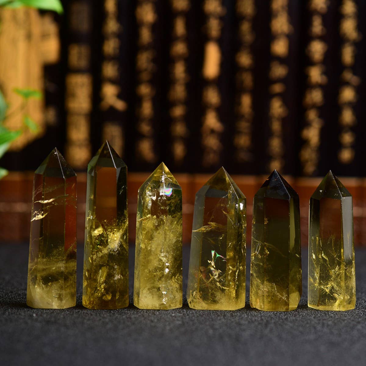 Natural Citrine Point Crystal Tower