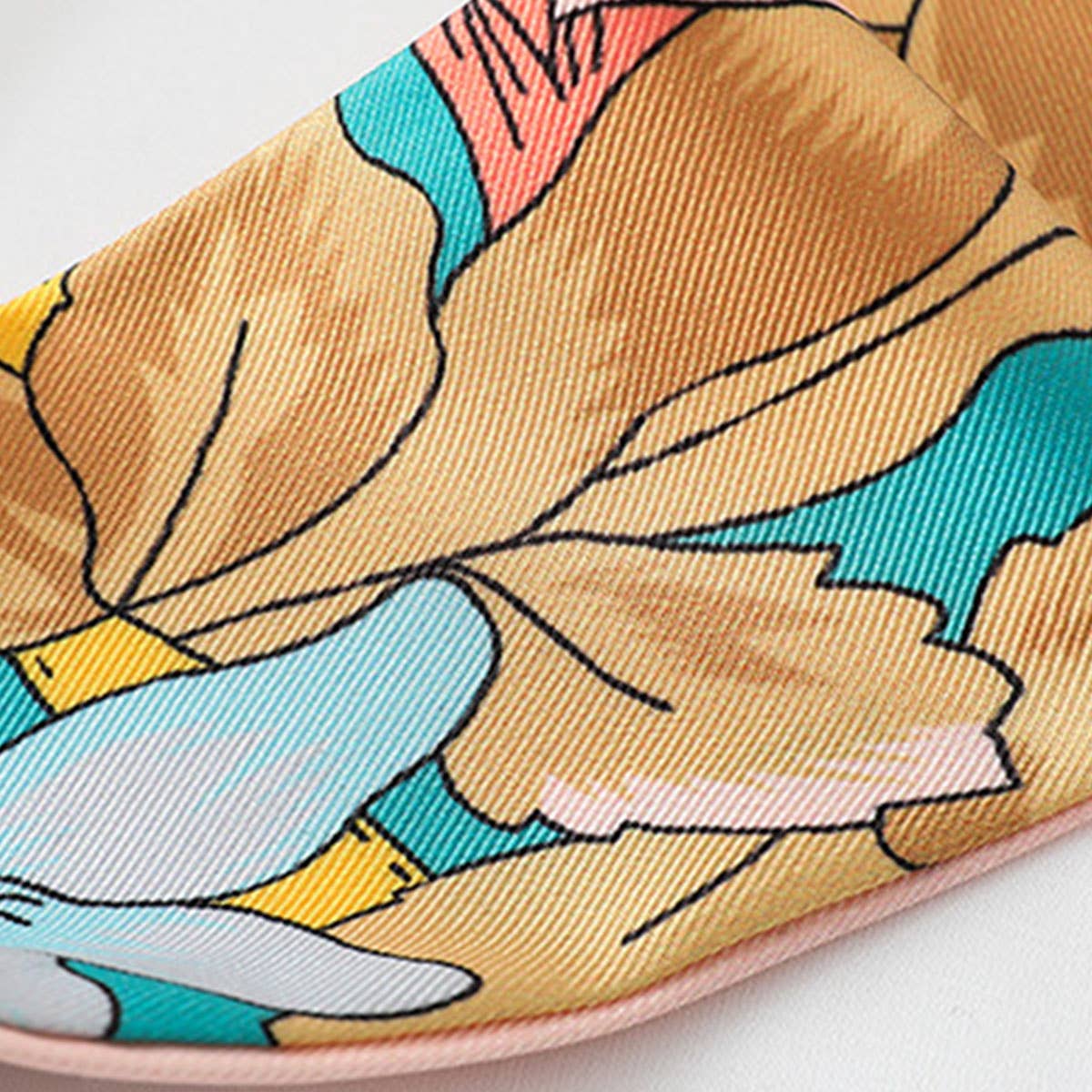 Floral Twilly Scarf for Hair & Bag, Satin Silk