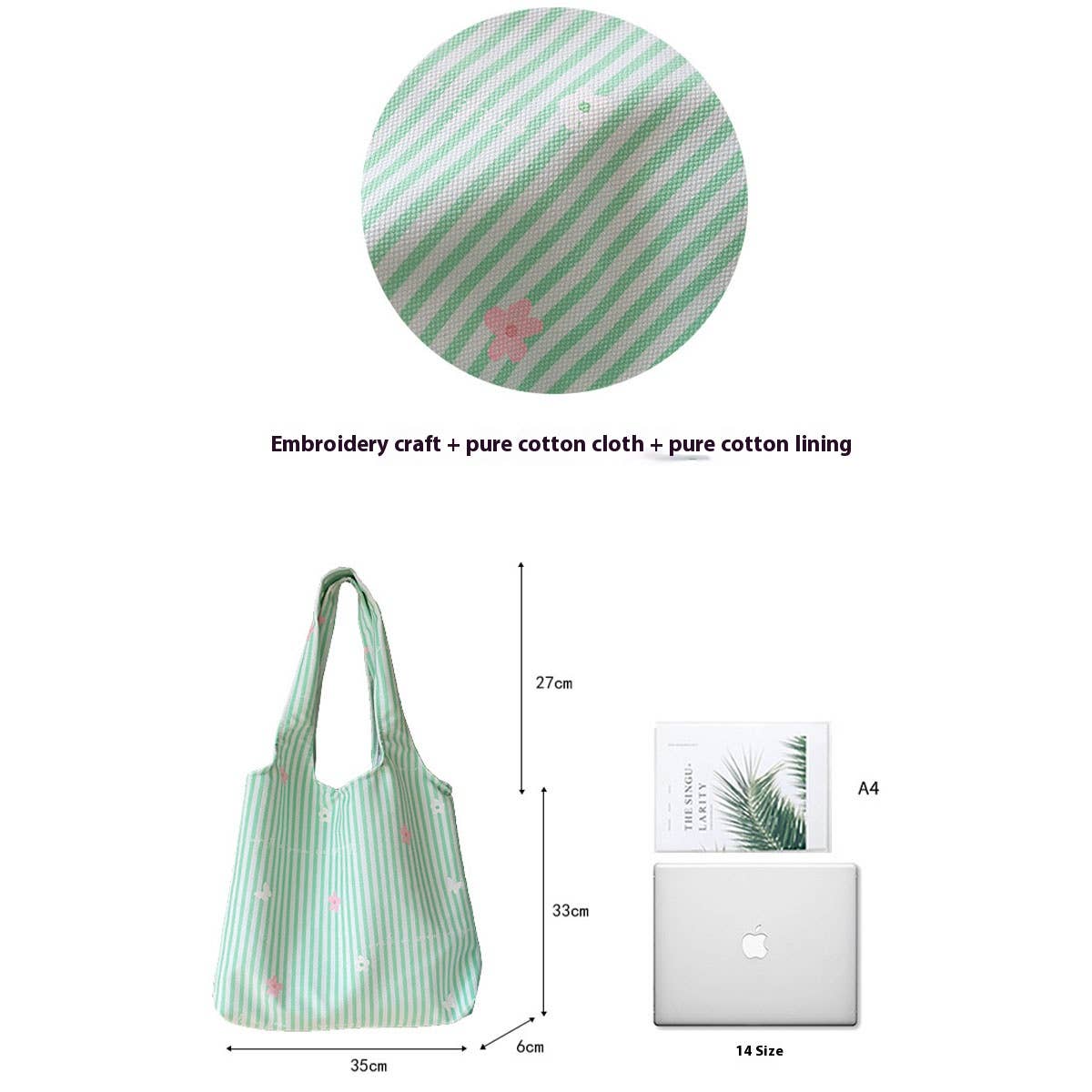 New Large Striped Canvas Tote Bag for Women_CWAB5640