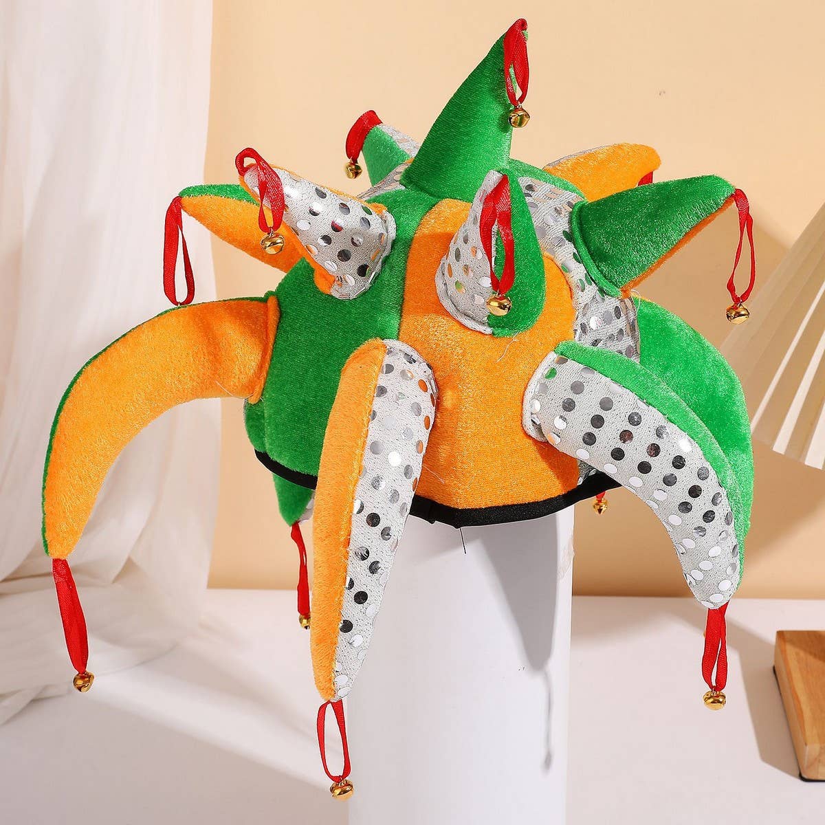 CWAH4047_CARNIVAL PERFORMANCE PARTY PROPS CLOWN BELL HAT