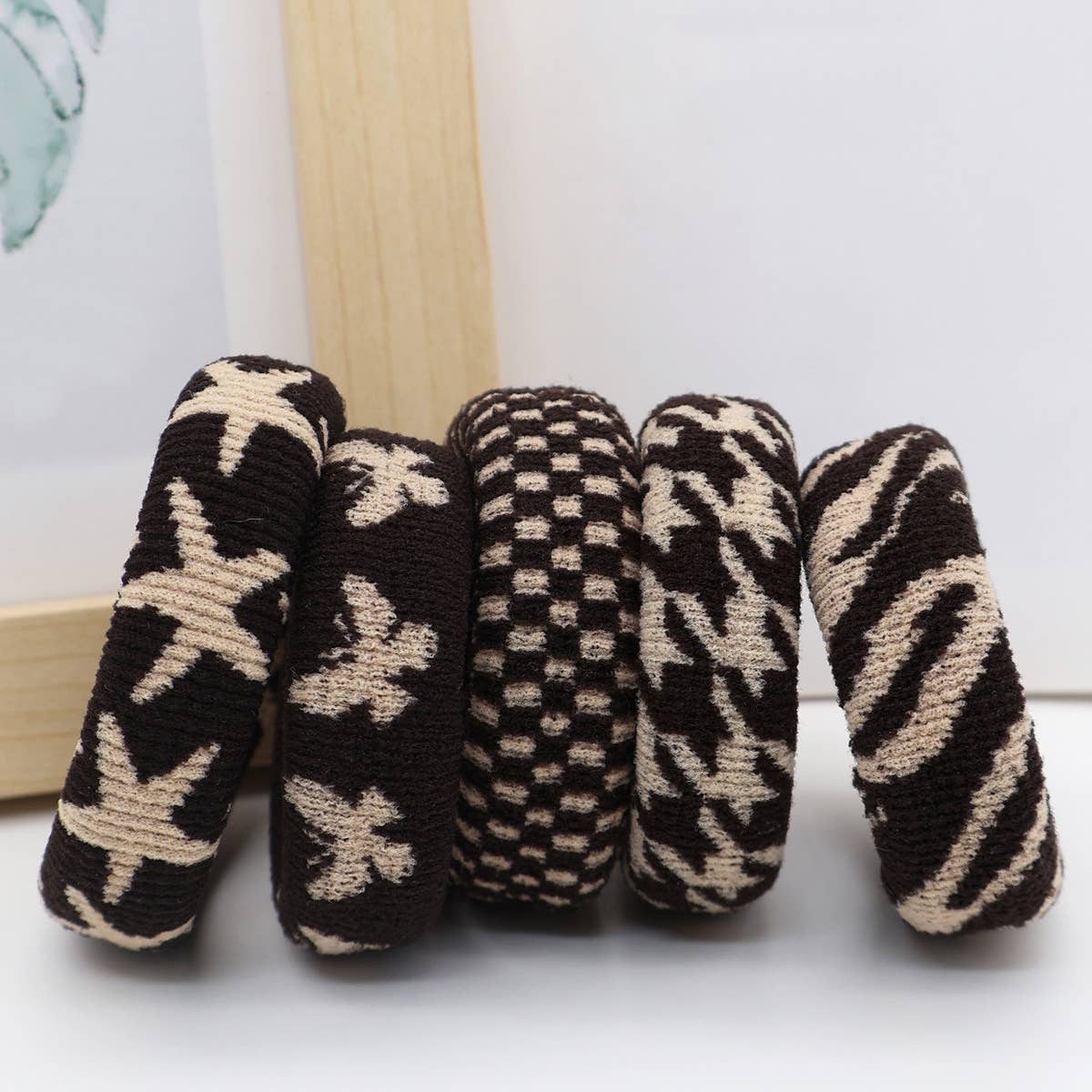 FASHION  WIDENED HAIR TIES(5PCS/BOX)_CWAHA0504