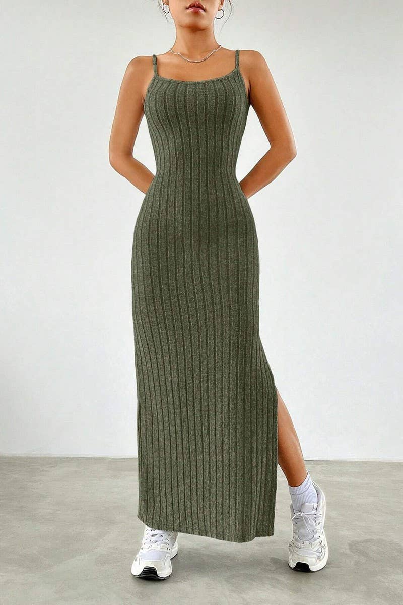 CWDMD4020_SLIT COMMUTER SUSPENDER DRESS TWO-PIECE SET