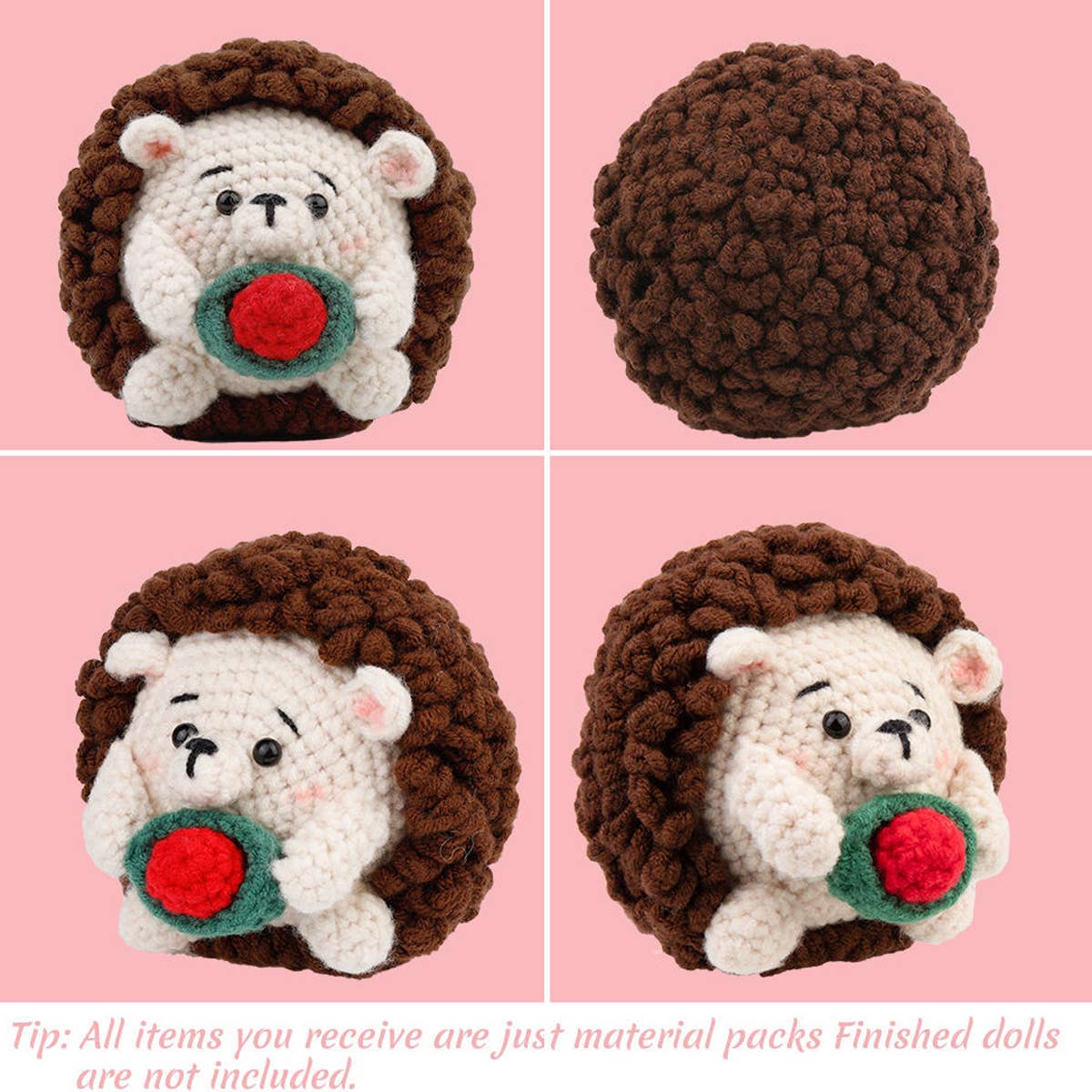 HANDMADE DIY HEDGEHOG CROCHET MATERIAL KIT