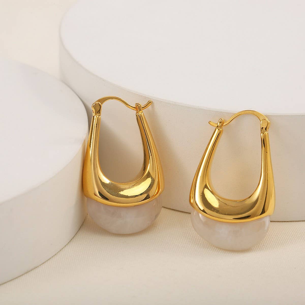 Minimalist Stainless Steel Smooth Teardrop Earrings