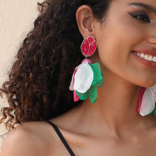 Boho Floral Earrings ??Original Handmade Design_CWMM6181