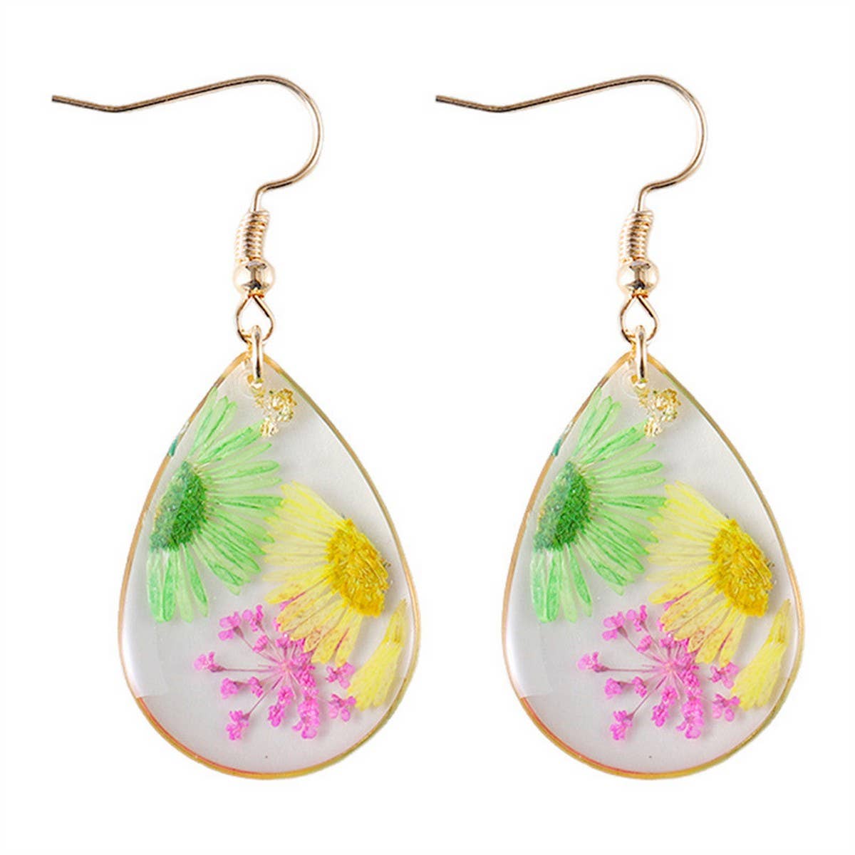 FASHIONABLE FLOWER PASTORAL STYLE EARRINGS