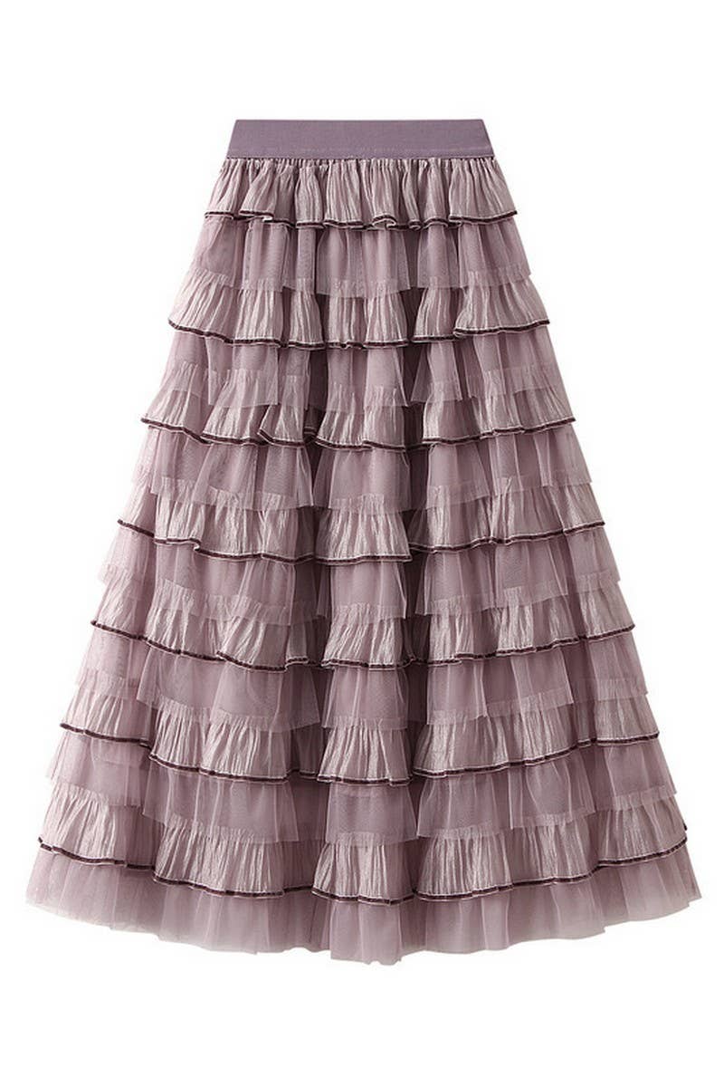 CWBLS0526_LAYERED ORGANZA TIERED MAXI CAKE SKIRT