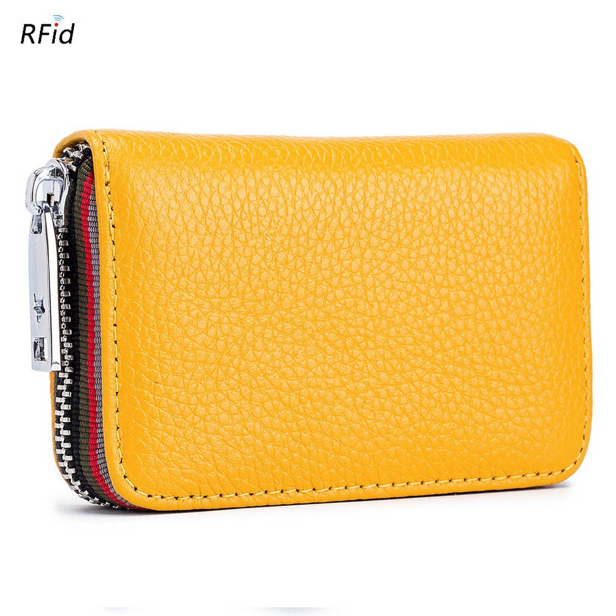 TOP LAYER COWHIDE ZIPPER GENUINE LEATHE CARD HOLDER_CWAB3835
