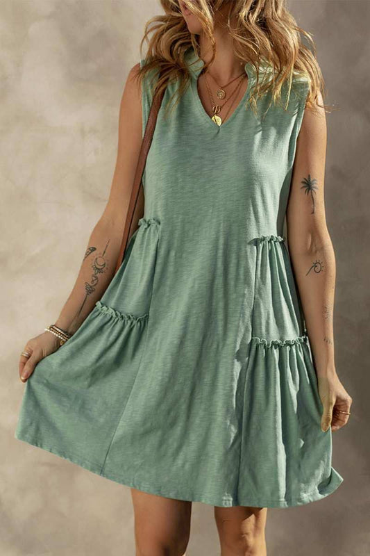 CWDSD5359_SUMMER LOOSE SLEEVELESS DRESS MID-LENGTH