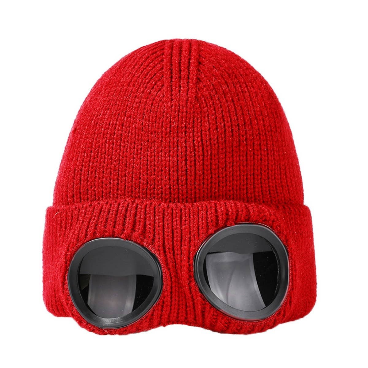 CWAH2210_WINTER WOOL SKI WINDPROOF GLASSES HAT