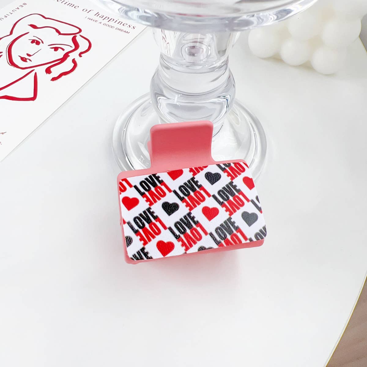 Romantic love plastic hairpins Valentine's Day