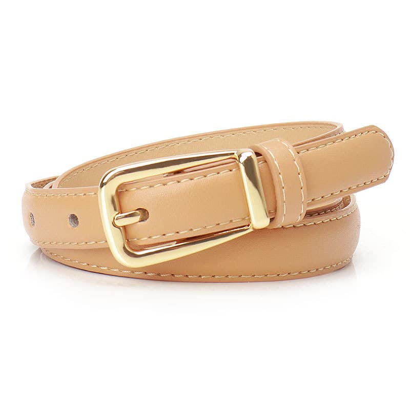 Versatile leopard print pin buckle denim belt