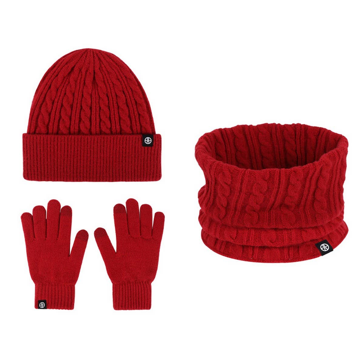 WINTER WARM EAR PROTECTION KNITTED GLOVES SET