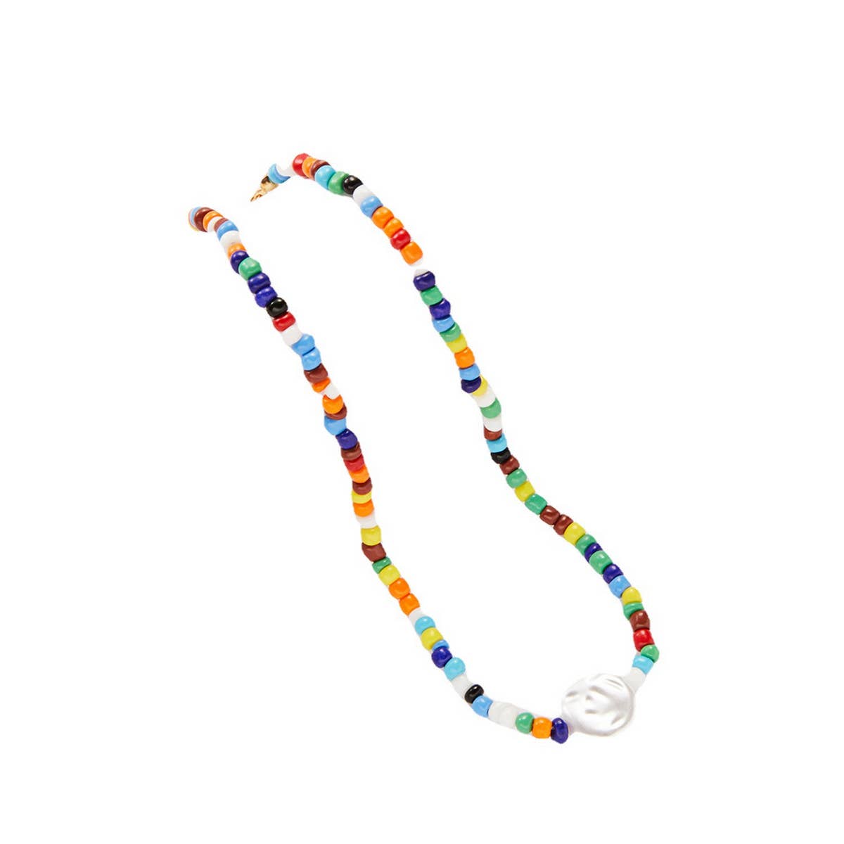 2024 NEW BLUE FLOWER PEARL RICE BEAD NECKLACE_CWAJE2445