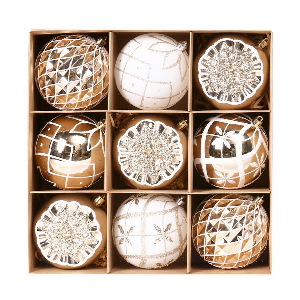 Christmas Ornaments 10cm Painted Ball Set Decor_CWMM9890
