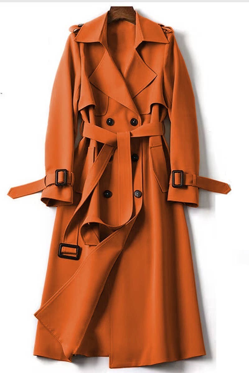 CWOBL00214_SPRING ELEGANT COMMUTING BRITISH STYLE LONG COAT