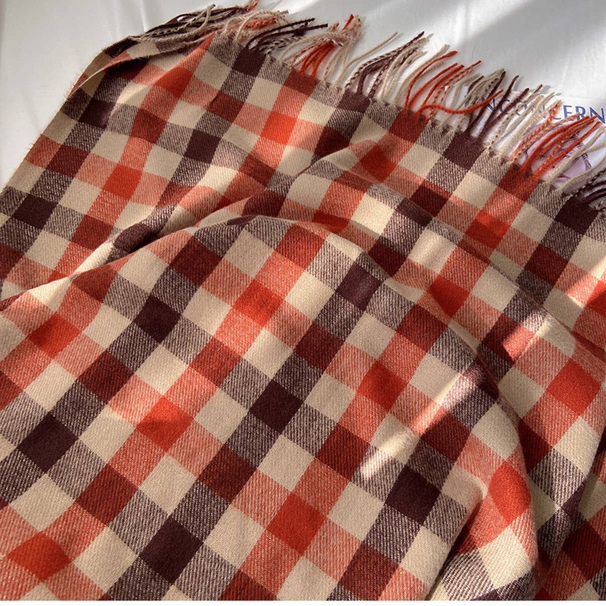 Vintage Wool-Blend Scarf ? Cozy Winter Neck Wrap